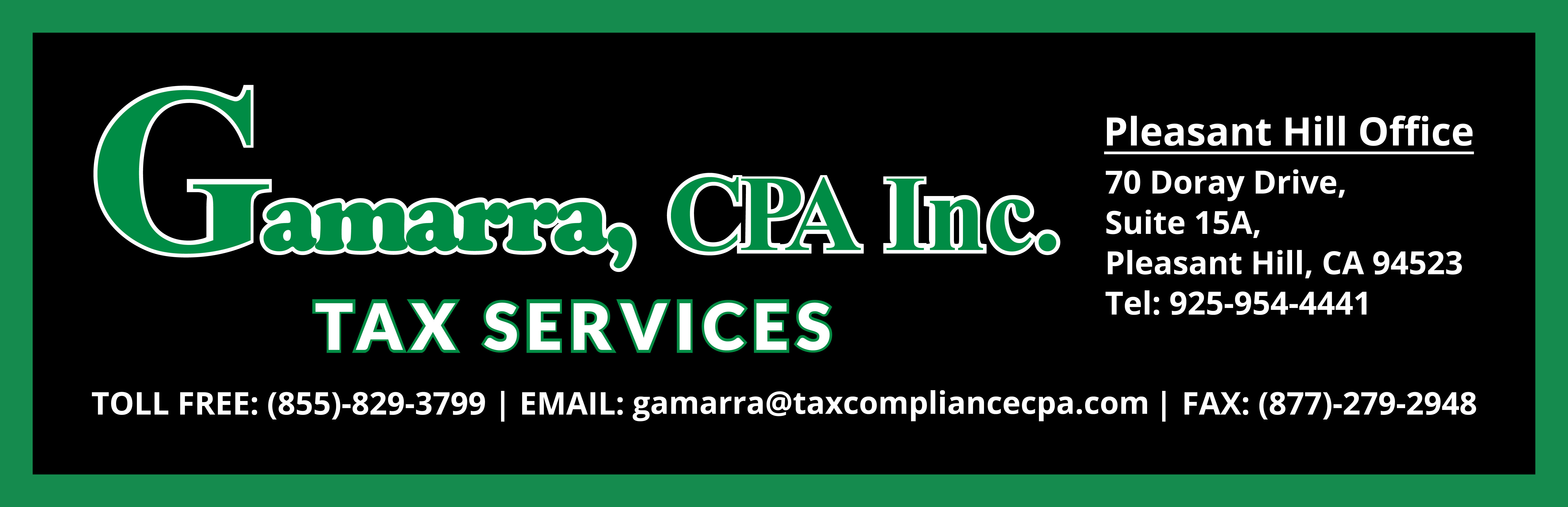 Tax Services with offices located in 2151 Salvio St, Concord, CA 94520 and 313 N. Glebe Rd, Arlington, VA 22203
